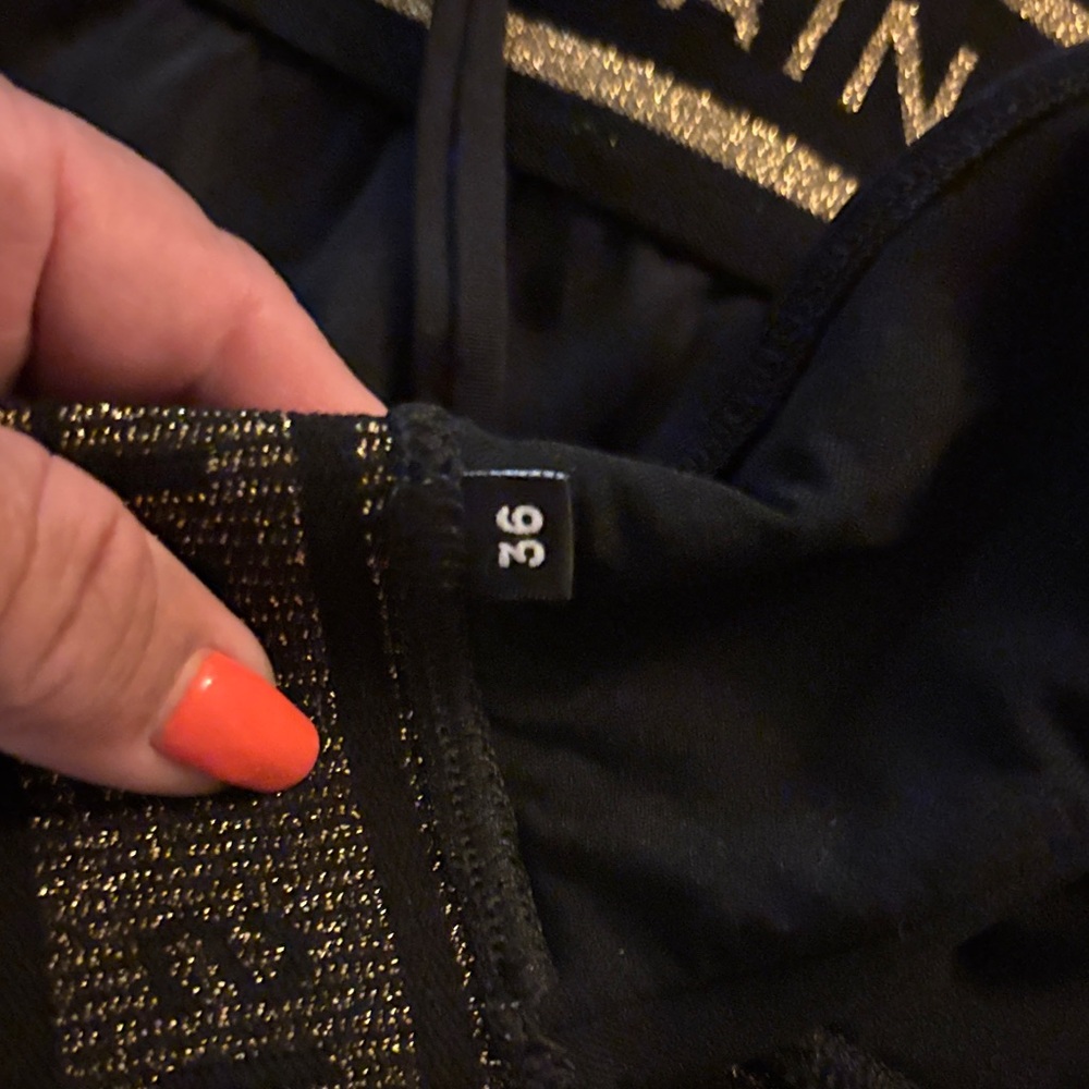 Balmain Paris Black & Gold Bralette bath suit size 36 - Picture 6 of 6